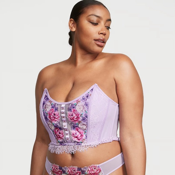 Corset lavender roses Victoria Secret. - Picture 2 of 7